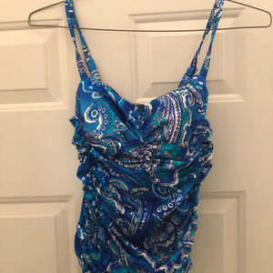 One piece Robby Len bathing suit. NWT Size 16.